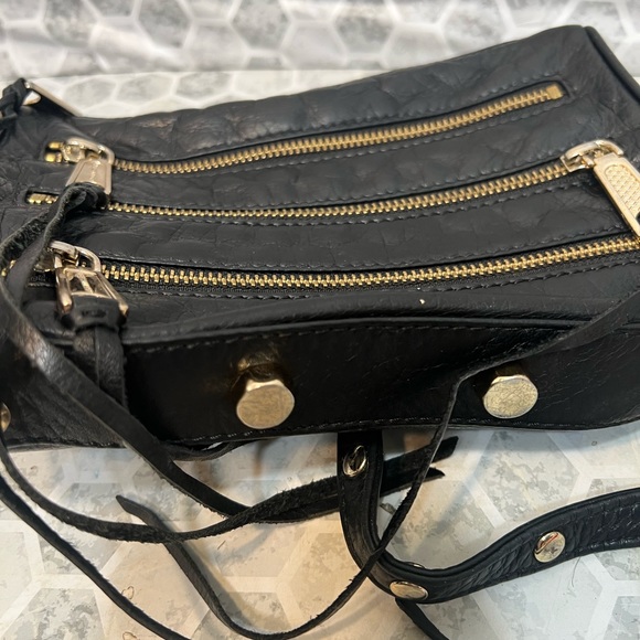 Rebecca Minkoff 5 Zip Leather Crossbody Bag black small - Picture 6 of 12